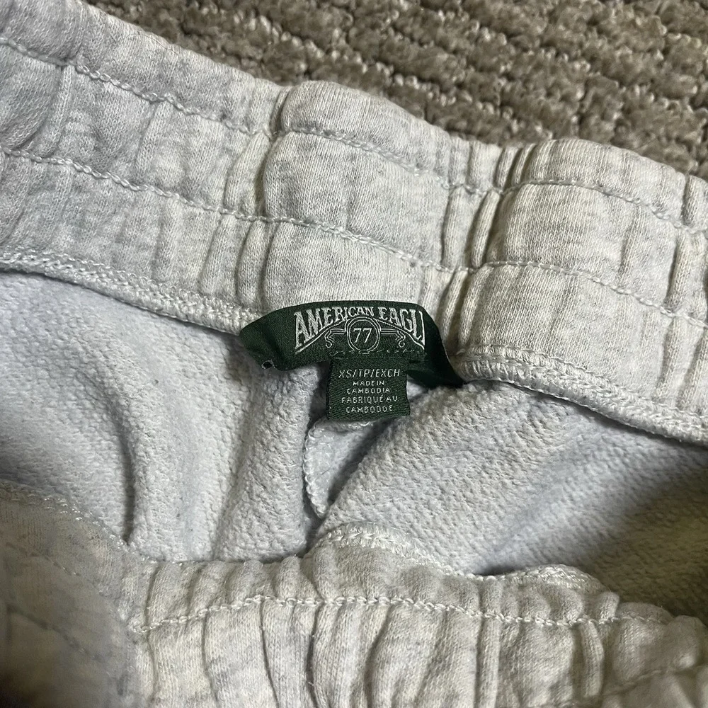 American Eagle 77 Women's Light Gray‎ Sweatpants XS Cotton Blend Joggers